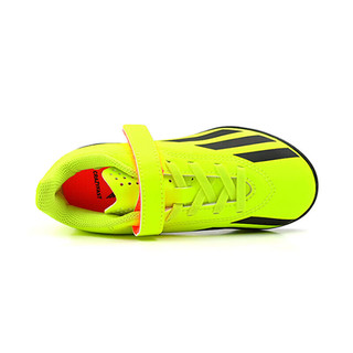 阿迪达斯（adidas）男小大童儿童X CRAZYFAST.4硬人造草坪TF碎钉魔术贴足球鞋IF0716 IF0716荧光绿 33码/1uk/适合脚长20cm