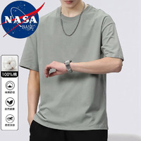 NASA BASE 男士纯棉纯色短袖t恤 下单4件