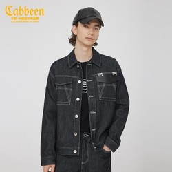 Cabbeen 卡宾 商场同款Cabbeen/卡宾都市男装牛仔夹克2221115003复古水洗外套A