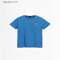 GANT 甘特 夏季男女同款情侣款休闲学院风宽松短袖重磅T恤|2003081