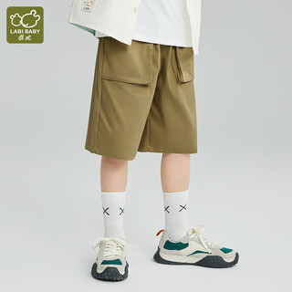 拉比（Labi Baby）童装男童裤子儿童短裤户外工装风帅气立体口袋夏季薄款