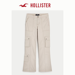 HOLLISTER24年春夏辣妹中腰宽松工装微喇休闲裤 女 358277-1 石色 6 (165/72A)