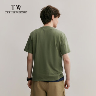 Teenie Weenie Men小熊男装圆领T恤男2024年夏季休闲宽松短袖 军绿色 180/XL