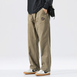 WEISSVEYRON 美式复古辑明线贴标潮牌工装裤
