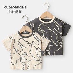 cutepanda's 咔咔熊猫 婴儿衣服休闲短袖T恤夏装男童女童宝宝儿童小童半袖上衣