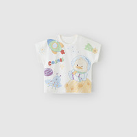 BALIPIG 巴厘小猪 婴儿短袖T恤夏季薄款儿童超萌可爱男童衣 太空鸭子 100cm