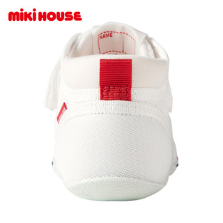 MIKIHOUSE日本制双层网面夏季男女婴童透气学步童鞋防滑透气鞋机能鞋 白色 内长13cm (适合脚长12.5cm)