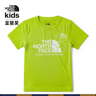 THE NORTH FACE儿童节北面童装男女儿童UPF防晒短袖T恤户外24夏|8CT1 PIZ/苹果绿 120cm XS