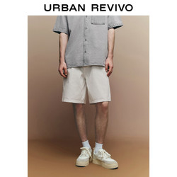 URBAN REVIVO UR2024夏季新款男装时尚休闲百搭洗水宽松牛仔短裤UML840051