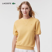 法国拉科斯特 LACOSTE女装24年夏季女士T恤时尚纯色简约短袖|TF7217 IVX/姜黄色 42 /175