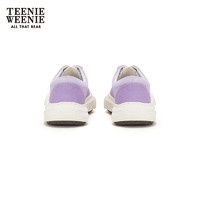 Teenie Weenie小熊2024年春季溶解底彩色帆布鞋冰淇淋色女鞋 紫色 35