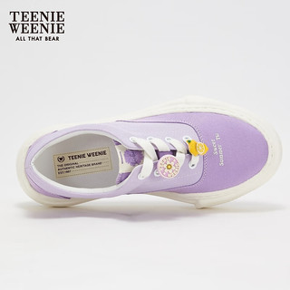 Teenie Weenie小熊2024年春季溶解底彩色帆布鞋冰淇淋色女鞋