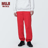 MUJI 無印良品 无印良品（MUJI）男式 毛圈棉裤子 男士裤子男款休闲裤 格雷系AB1LXA4S 红色 L(175/88A)