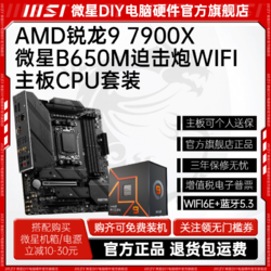 MSI 微星 AMD銳龍R9 7900X盒裝微星B650M MORTAR WIFI迫擊炮主板CPU套裝板U