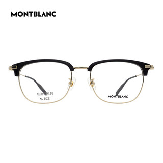 万宝龙（MONTBLANC）眼镜框眉线框近视眼镜架MB0316OA 002+国产1.6镜片 002黑金色