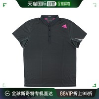 adidas 阿迪达斯 新款男子黑色网球服短袖polo衫S15698尼龙