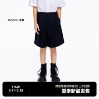 little MO&Co.little moco童装24夏装男童百慕大短裤宽松西装裤KBD2SOT019 黑色 140/60
