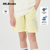 MLB儿童男女童休闲版型时尚LOGO短裤24春夏 浅黄色 120cm