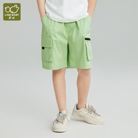 拉比（Labi Baby）童装男童裤子儿童短裤中大童户外个性工装裤夏季薄款 果绿 120 