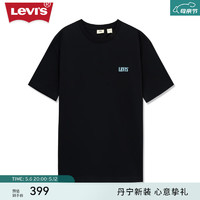Levi's李维斯24夏季男士宽松LOGO印花短袖T恤 黑色 001AS-0000 XS