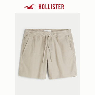 HOLLISTER24春夏平纹斜纹布休闲舒适抽绳短裤 男 KI328-4082 灰褐色 S (175/76A)