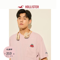 HOLLISTER【草莓音乐节】24夏美式短袖T恤男女KI323-4029 浅紫红色 XXL