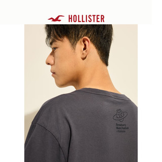 HOLLISTER【草莓音乐节】24夏美式短袖T恤男女KI323-4029 深灰色 XL