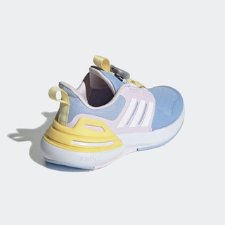 adidas RapidaSport旋转按钮休闲运动鞋女小童阿迪达斯轻运动 淡粉蓝/白/粉 30码