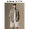 URBAN REVIVO UR2024夏季新款男装复古做旧洗水翻领长袖牛仔衬衫UML840044