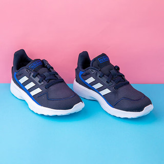 阿迪达斯 （adidas）儿童运动鞋跑步鞋青少年休闲鞋 深蓝色 30.5码