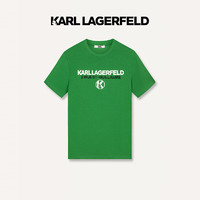 Karl Lagerfeld卡尔拉格斐2024夏季KARL刺绣短袖T恤老佛爷 绿色 52