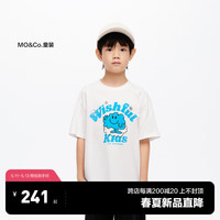little MO&Co.奇先生妙小姐IP little moco童装24夏男女童吸湿速干短袖T恤 本白色 110/56