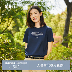 AIGLE 艾高 短袖T恤2024年早春DFT速干吸濕排汗SILVADUR抗菌女 帝國深藍 AT491 M(165/88A)