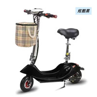 比威特小海豚电动车两轮折叠锂电池电动滑板车青少年代步代驾电瓶车休闲 珍珠白 24V有刷铅电池20-40里包