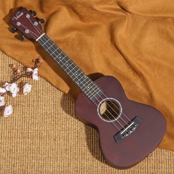 WEIKASI 維卡斯 尤克里里初學者23寸烏克麗麗單板ukulele女生桃花心木入門樂器 23英寸水墨紅+全套配件