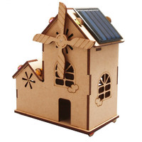 达闻西diy太阳能小屋科学实验儿童手工小制作小幼儿园玩具 太阳能小屋