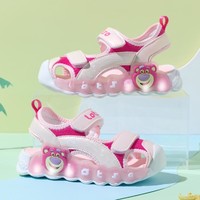Disney 迪士尼 中小童夏季软底沙滩凉鞋男女童休闲包头防撞凉鞋运动凉鞋发光灯鞋