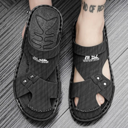 罗冠夏季凉鞋男包头沙滩鞋男士户外防滑休闲鞋