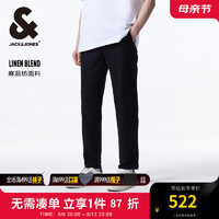 杰克·琼斯（JACK&JONES）夏麻混纺面料舒适简约时尚多色百搭长裤男士休闲裤男裤224214010