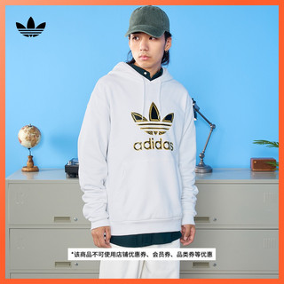 adidas 阿迪达斯 Originals Metallic Hoody 男子运动卫衣 GT4359 白色 M