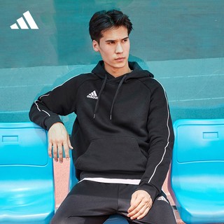 adidas 阿迪达斯 男装加绒足球运动保暖长袖套头卫衣CE9068