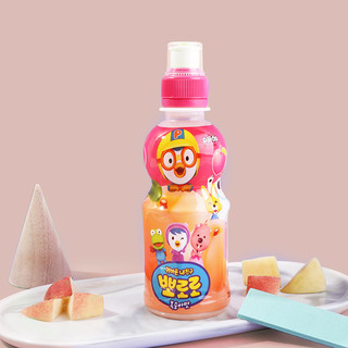 【日期新鲜】pororo啵乐乐儿童饮料水蜜桃235ml*6瓶韩国果汁