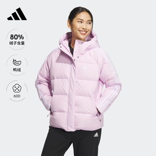 adidas 阿迪达斯 羽绒服女装 24春季运动服时尚防风保暖蓬松柔软连帽羽绒外套 IT8721/白色 M