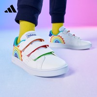 adidas 阿迪达斯 轻运动ADVANTAGE男女小童魔术贴板鞋小白鞋