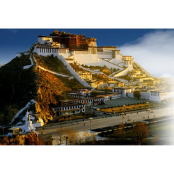 御贡坊 布达拉宫1000片木质拼图500片西藏风景世界画清明上河图 布达拉宫1号木质500片分区版