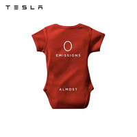 TESLA 特斯拉 「零排放」婴儿连体衣纯棉制造舒适合体 红色 12