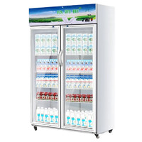 NGNLW 飲料牛奶加熱柜商用快餐便當恒溫食品保溫箱柜熱飲機熱飲柜展示柜   雙門加熱800L