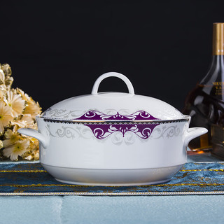 法漫玫 (Famanmei)碗盘碟套装家用景德镇陶瓷餐具骨瓷轻奢金边欧式套装 28头套装