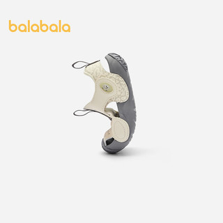 巴拉巴拉男童稳步鞋婴儿鞋夏季2024镂空透气凉鞋 白灰色调00312 27码