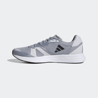 adidas 阿迪达斯 Adizero Rc 4 训练备赛竞速轻盈男子运动跑鞋 GX6667 白色/黑色/浮点灰 42.5